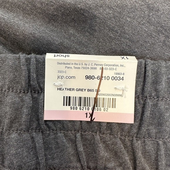 NEW Xersion Athletic Shorts 1X Heather Gray Loose Fit Pull On Elastic Waist 5"L - Picture 6 of 6